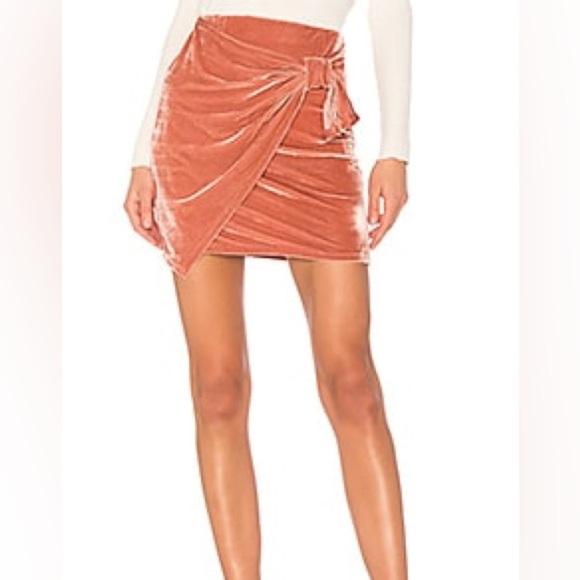 Tularosa Katie Velvet Mini Skirt Wild Rose S NWT - Picture 2 of 6